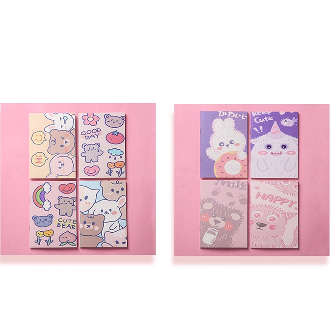 Peach Cute Cartoon little book notebook Memo Pad School Office Stationery Notepad