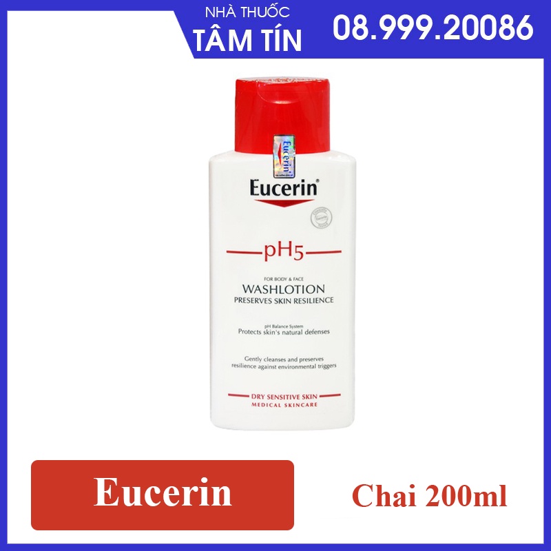 Sữa tắm-sữa rửa mặt EUCERIN PH5 cho da nhạy cảm
