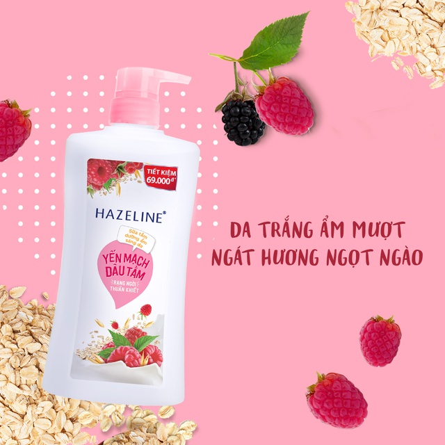 Sữa tắm dưỡng thể thiên nhiên trắng sáng da Hazeline 1kg | BigBuy360 - bigbuy360.vn