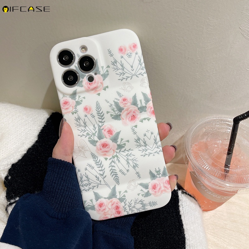 Ốp Điện Thoại Silicon Mềm Họa Tiết Hoa Trắng Đơn Giản Cho iPhone 13 12 11 Pro Max XS Max XR X 7 8 Plus