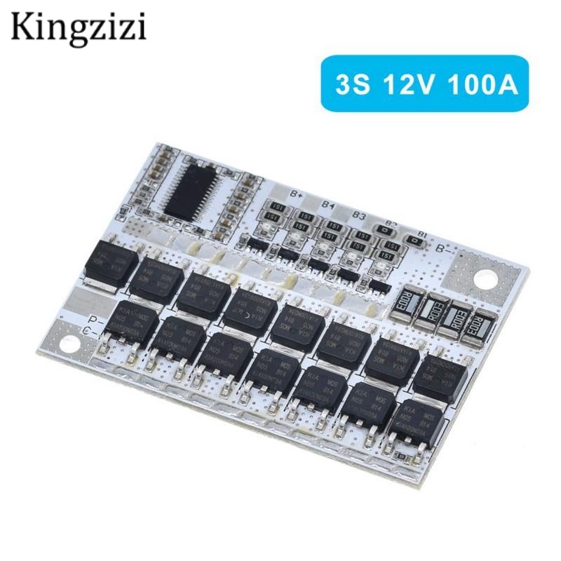 Mô đun bảng mạch bảo vệ pin sạc Lithium 3s / 4s / 5s Bms 12v 16.8v 21v 3.7v 100a Li-Ion tiện dụng