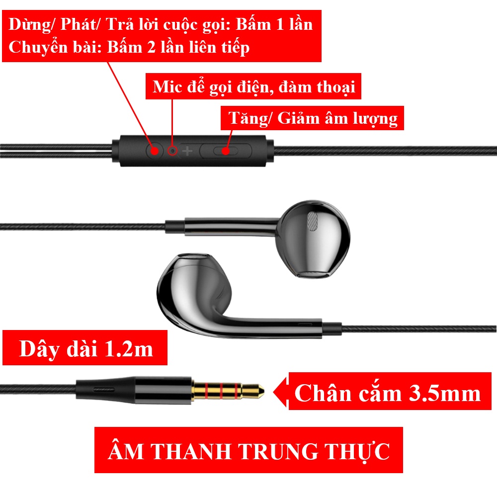 Tai nghe có dây nhét tai dùng cho các máy android có giắc cắm tròn Q21
