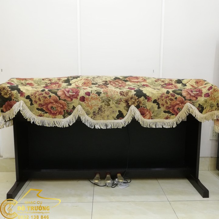 Khăn Phủ đàn Piano điện mẫu hoa Mẫu Đơn
