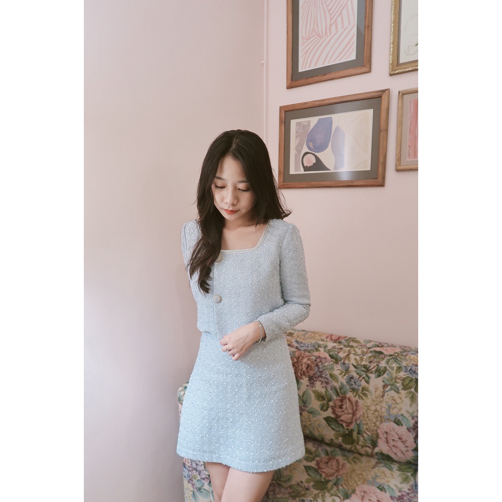 Set áo - quần shorts - chân váy tweed Romee - Romee Top, Shorts, Skirt