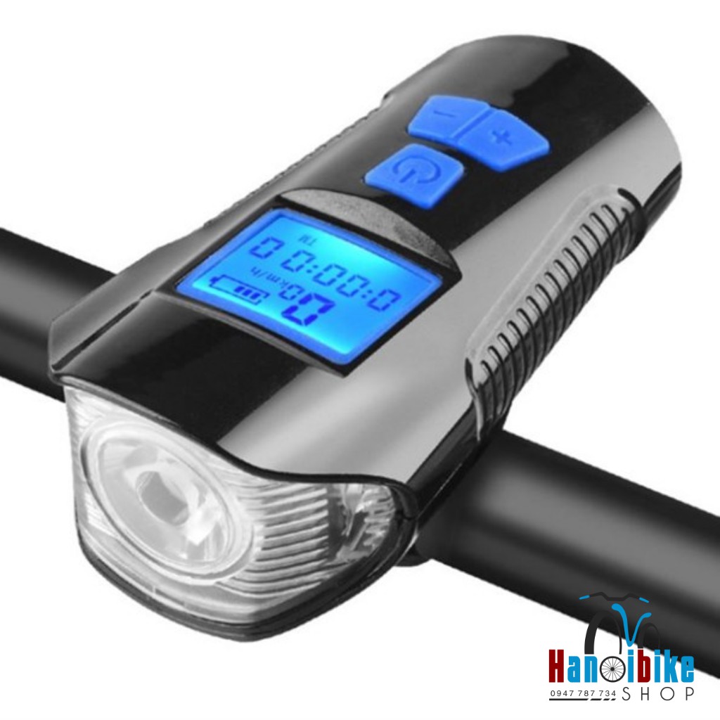 Đèn còi kiêm đồng hồ contermet xe đạp