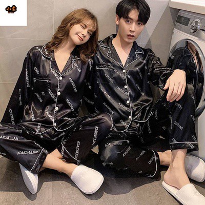 Đồ đôi pijama nam nữ lụa bóng cao cấp | BigBuy360 - bigbuy360.vn