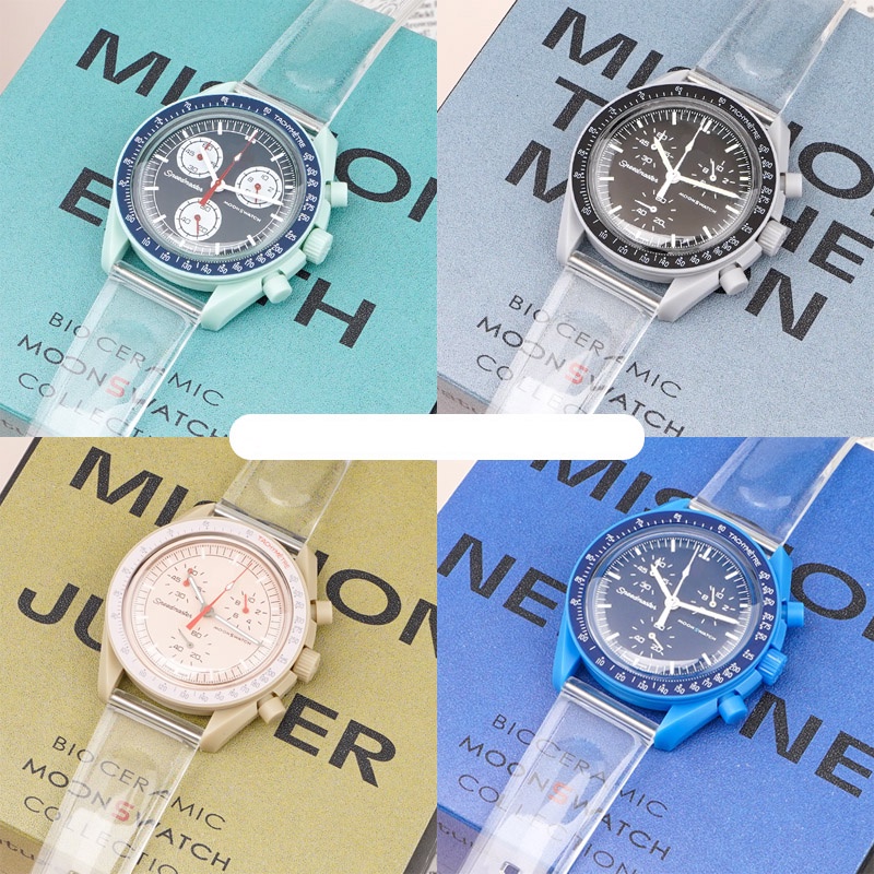 Dây Đeo PVC Trong Suốt 20mm Chống Thấm Nước Thay Thế Cho Đồng Hồ Thể Thao Swatch Omega Collaboration MoonSwatch