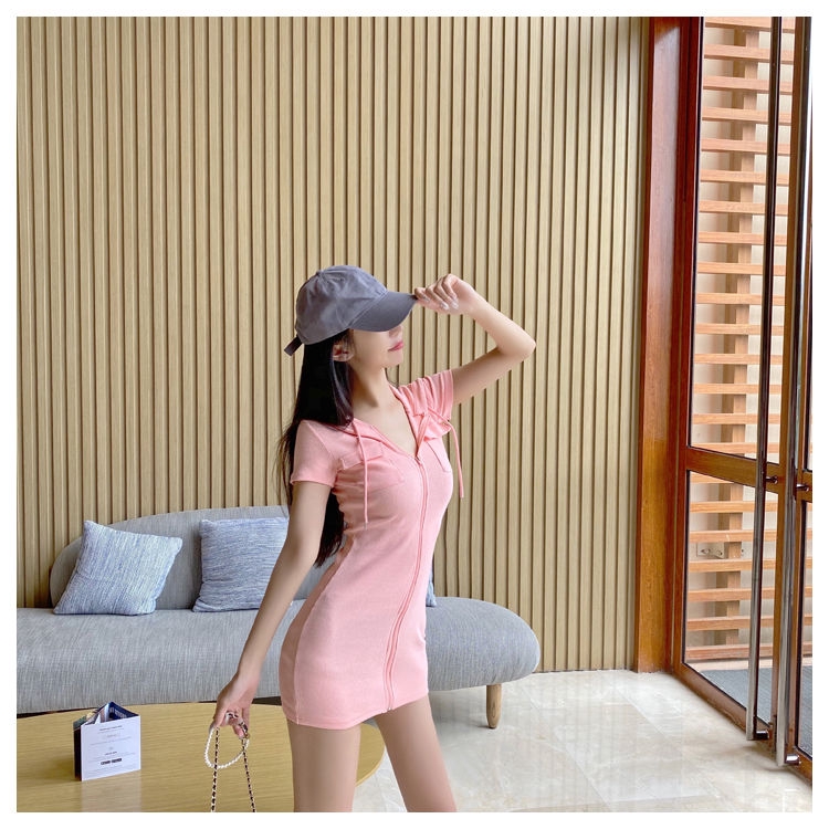 Đầm Ôm Tay Ngắn Có Nón Trùm Đầu Thời Trang Dành Cho Nữ | BigBuy360 - bigbuy360.vn