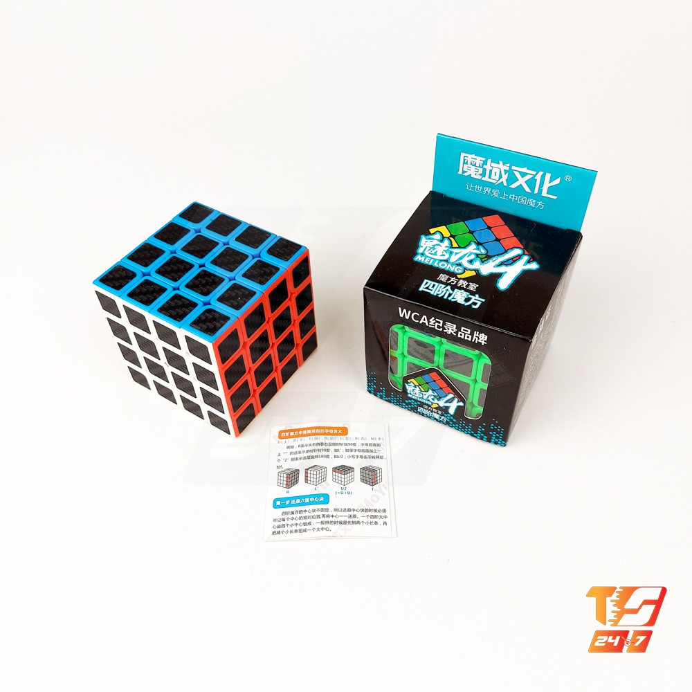 Khối Rubik 4x4 Carbon MoYu MeiLong - Đồ Chơi Rubic Cacbon 4 Tầng 4x4x4