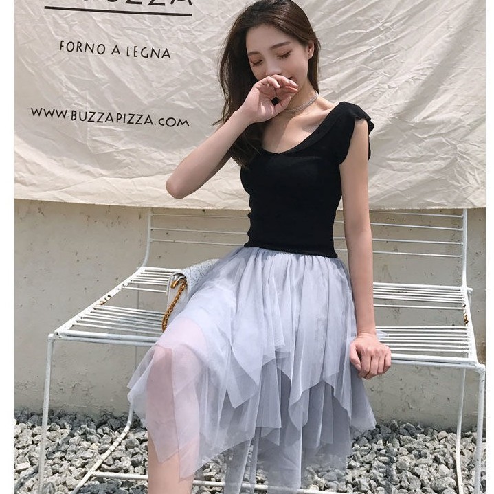 Chân Váy Voan Dài Màu Xanh Ghi Hàng Cao Cấp Loại 1 Freeship,Váy Voan Công Chúa Sợi Lưới Cạp Cao Sinh Viên Thời Trang Hè | BigBuy360 - bigbuy360.vn