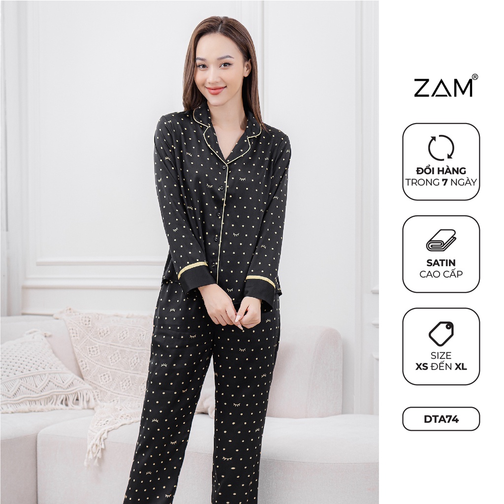 Bộ mặc nhà ZAM Luxury - CLA74 - áo ngắn tay quần dài họa tiết