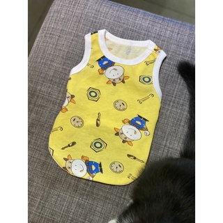Áo ba lổ bò vàng cho thú cưng