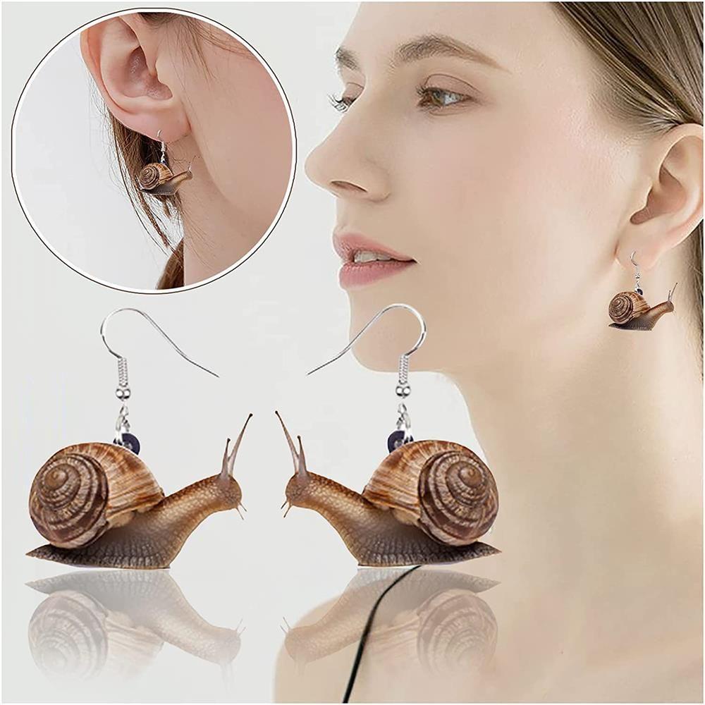 Khuyên Tai Nữ Hình Ốc Sên Bằng Nhựa Acrylic Mới