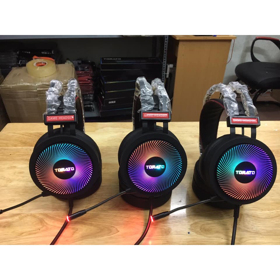 Tai nghe game Tomato led RGB SK19 cổng USB 7.1 bảo hành 12 tháng