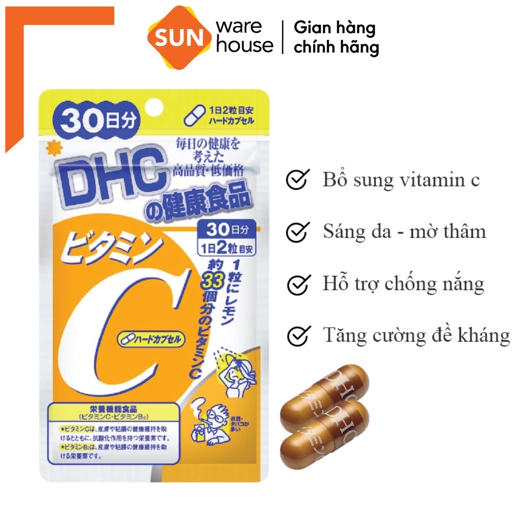 Viên Uống Bổ Sung Vitamin C DHC Vitamin C Hard Capsule Tăng Sức Đề Kháng