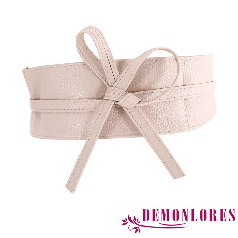 Thắt Lưng Da Bản To Phối Nơ Thiết Kế Hợp Thời Trang Cho Nữ