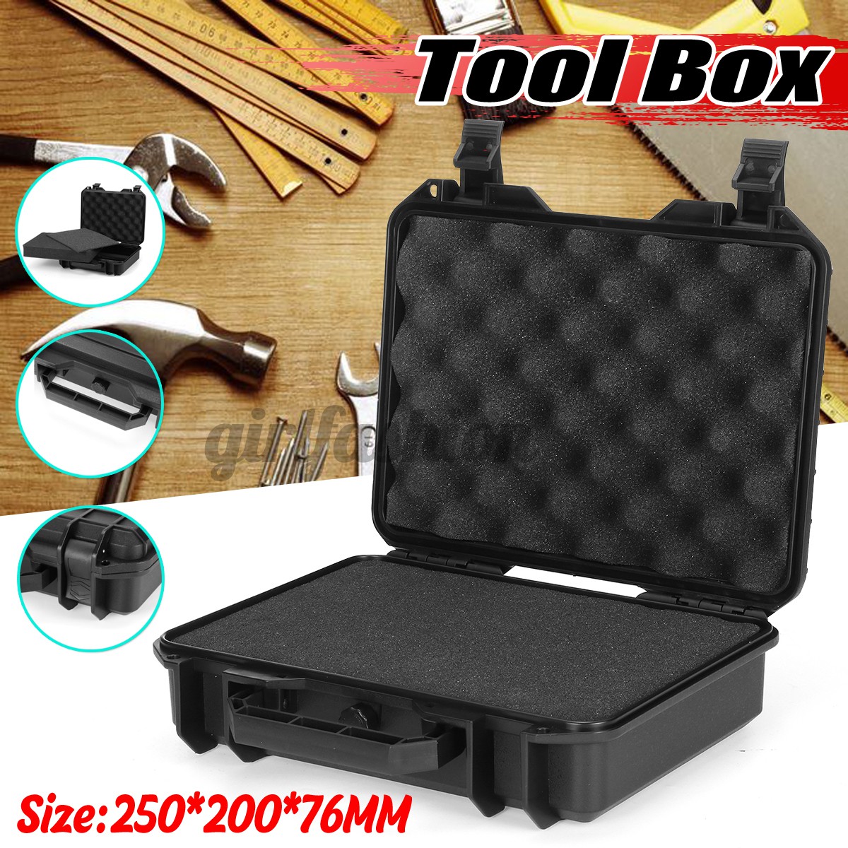Waterproof Portable Hard Carry Protective Tool Case Shockproof Storage Box