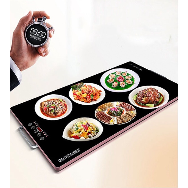 ☘️ Freeship ☘️ Mâm Điện Hâm Nóng Thức Ăn Dạng Vuông Hot Utensils Eufood (40X60Cm)