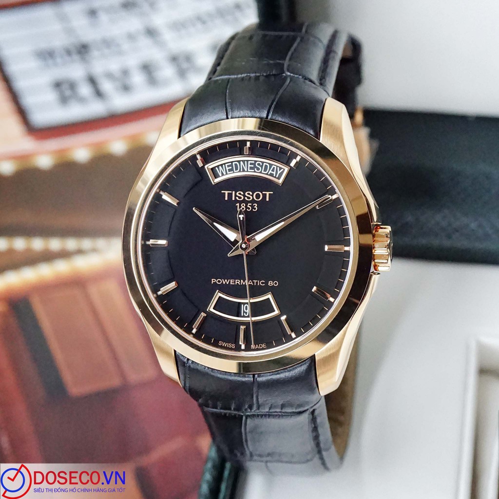 Đồng Hồ Nam Tissot Cơ Automatic Chính Hãng Couturier T035.407.36.051.01 Dây Da Cao Cấp Kính Sapphire Chống Nước TS7