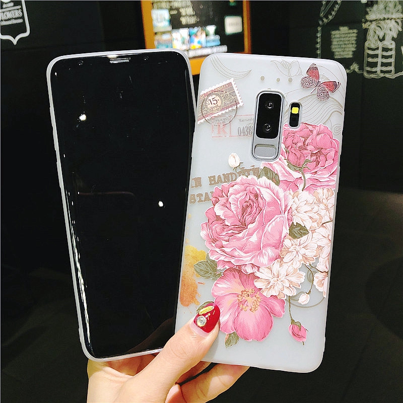 Ốp lưng điện thoại in hoạt hình White Pink Peony Pattern cho Samsung Galaxy A51 A71 A50S A30S A70 A50 A30 A20 A10 M10 A7 2018 Note 10 9 8 S20 Ultra S10 S9 S8 Plus