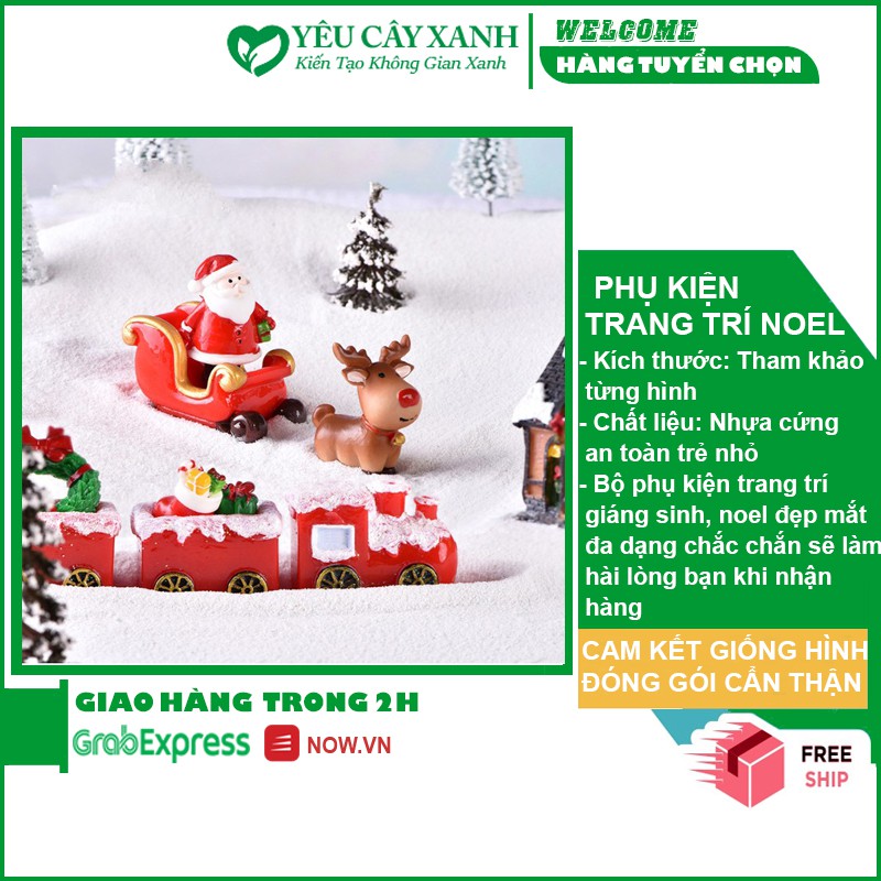 Mô Hình Tuần Lộc, Xe Kéo Của Ông Già Noel - Phụ Kiện Trang Trí Tiểu Cảnh