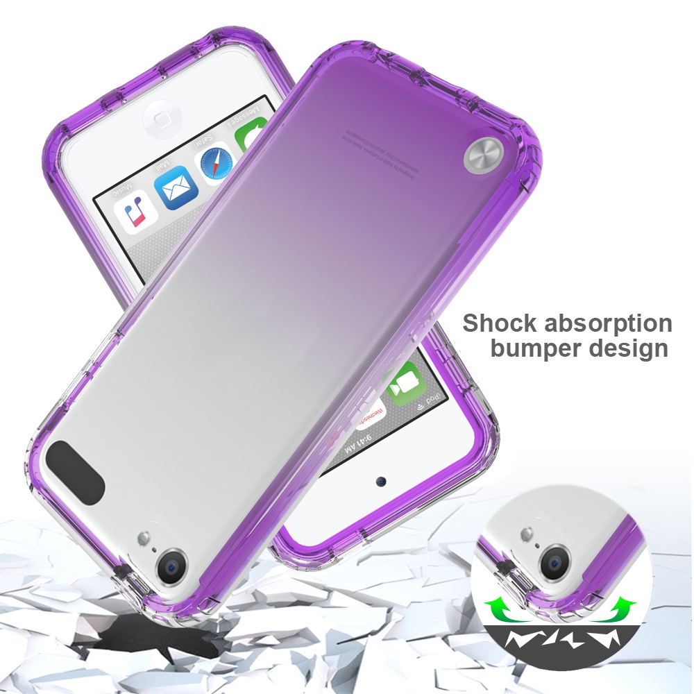 Ốp Lưng Chống Sốc Trong Suốt Màu Gradient Cho ipod Touch 7 6 5 Th