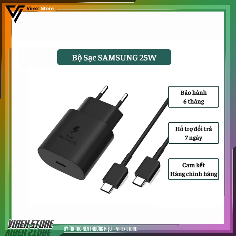 Bộ Sạc Nhanh Samsung 25W PD hàng hiệu Bóc Máy Zin