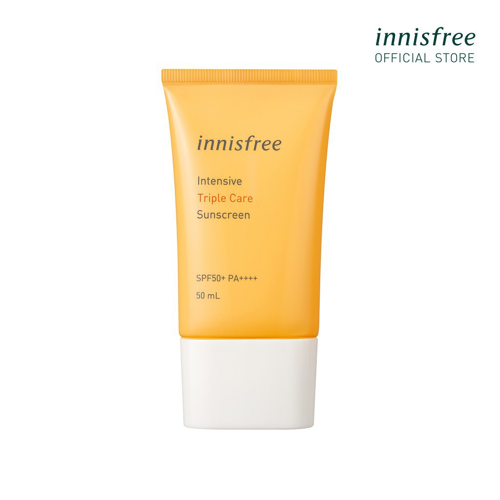 FREESHIP-Kem chống nắng lâu trôi làm sáng da innisfree Intensive Triple Care Sunscreen SPF50+ Pa++++ 50ml