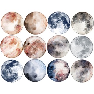 Sticker mặt trăng phong cách Galaxy