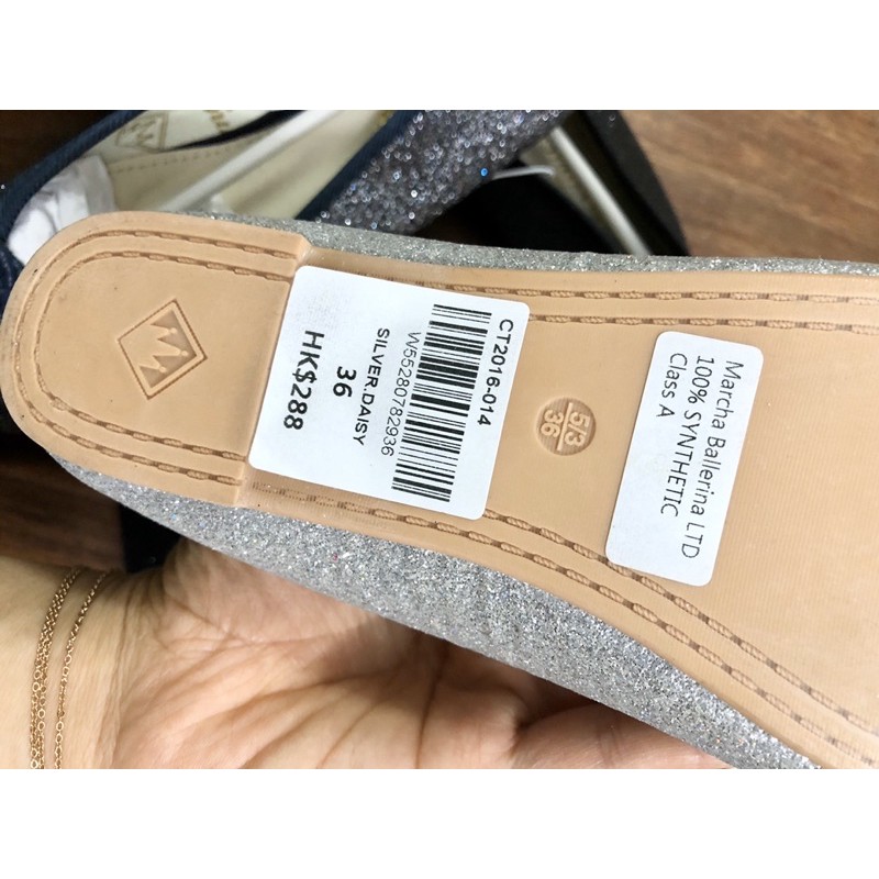 Giày bệt búp bê lót êm Marcha ballenrina nhũ kim tuyến sang chảnh giá web 39.9$ | BigBuy360 - bigbuy360.vn