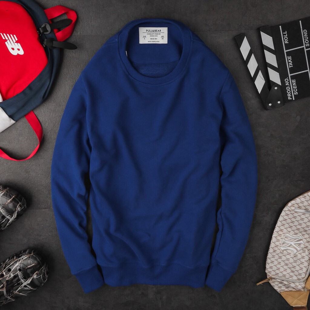 [ SALE ] Áo nỉ thu đông - Pull Bear - Chất nỉ dày đẹp nhiều màu - cổ tròn | BigBuy360 - bigbuy360.vn