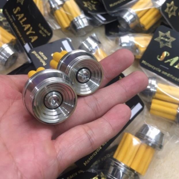 Gù salaya chuẩn inox 304 không gỉ dùng gắn cho gù tay lái mọi loại xe máy vừa chống rung vừa làm kiểng QU17