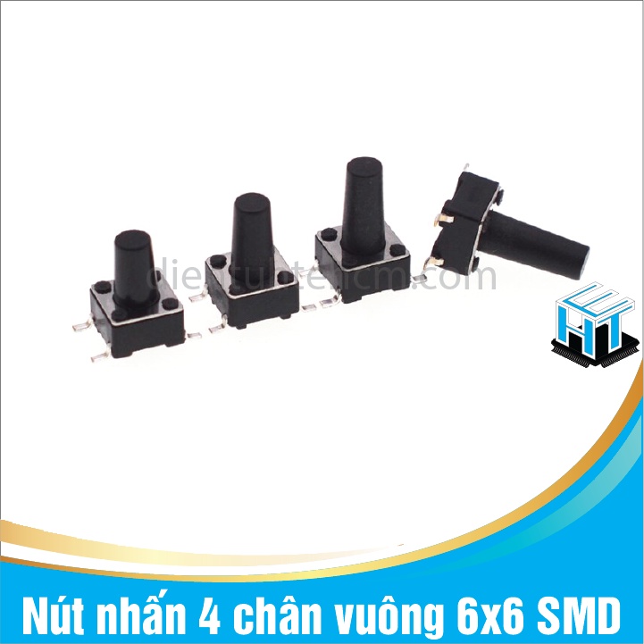 COMBO 20 Nút nhấn 4 chân vuông 6x6 chân dán SMD