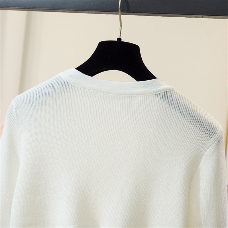 Brroa Áo Khoác Cardigan Dệt Kim Tay Dài Hở Phía Trước