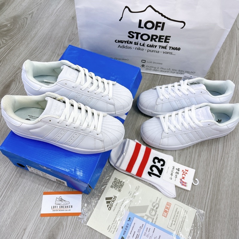 Giày Thể Thao Mũi Sò Full Trắng Nam Nữ  giày sneaker trắng basic thanh lịch dễ phối đồ