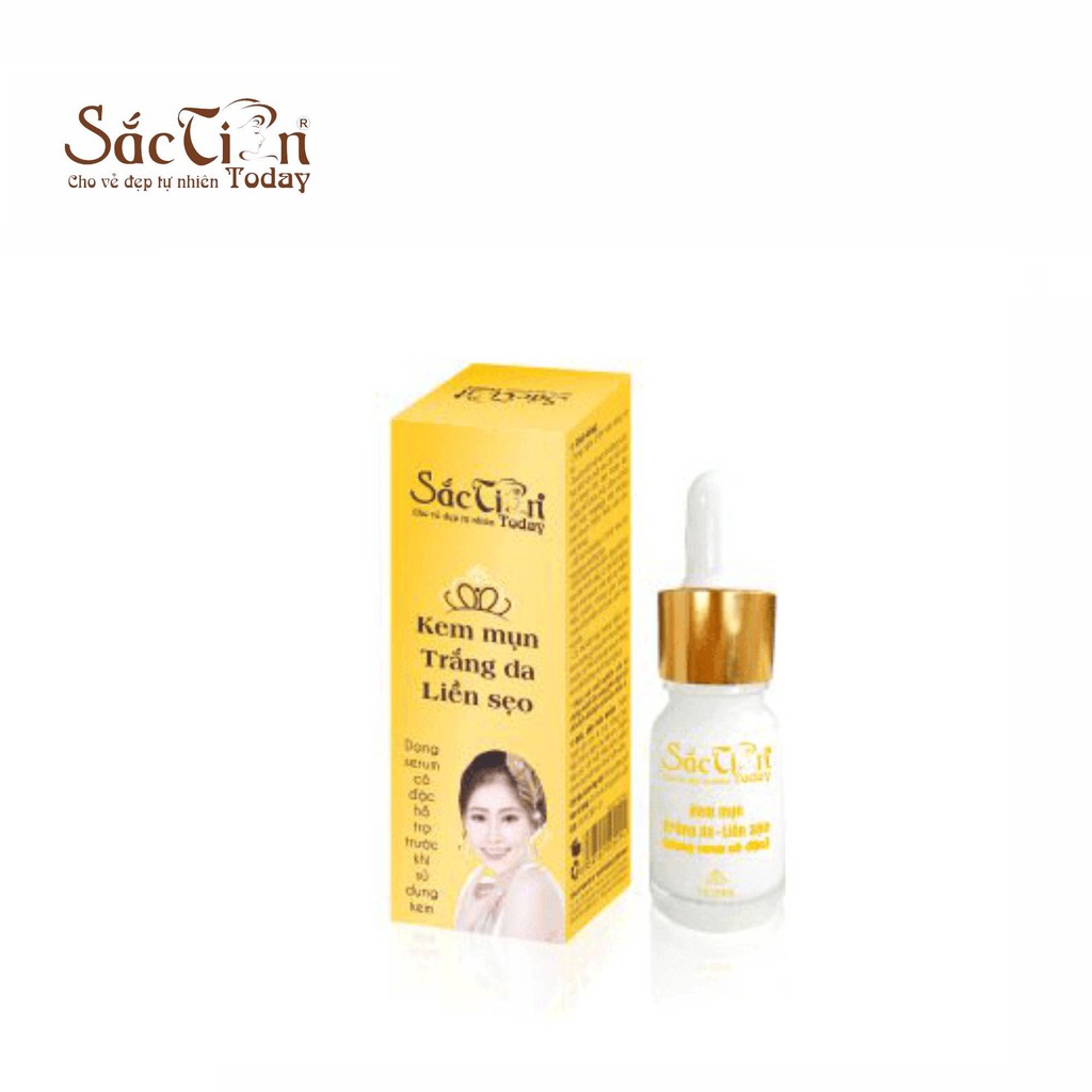 Kem mụn, trắng da, liền sẹo Sắc Tiên Today 10ml (dạng Serum) giảm mụn từ bên trong, giúp da trắng sáng vượt trội