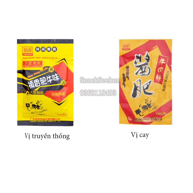 ĐẬU HŨ KHÔ VỊ THỊT BÒ NƯỚNG BBQ ## GÓI 20g ăn liền - SNACKSEEKER