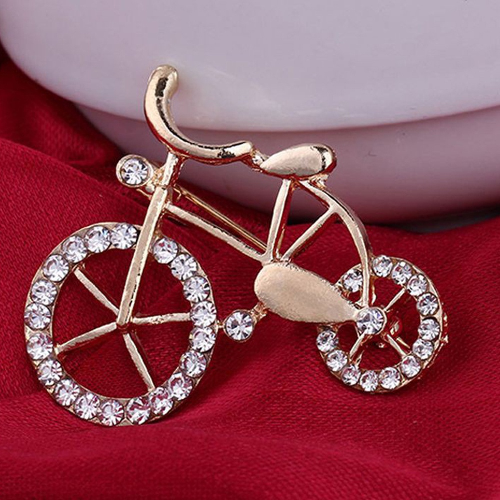 Trâm Cài Áo Hình Chiếc Xe Đạp Đính Đá Bằng Hợp Kim Thời Trang