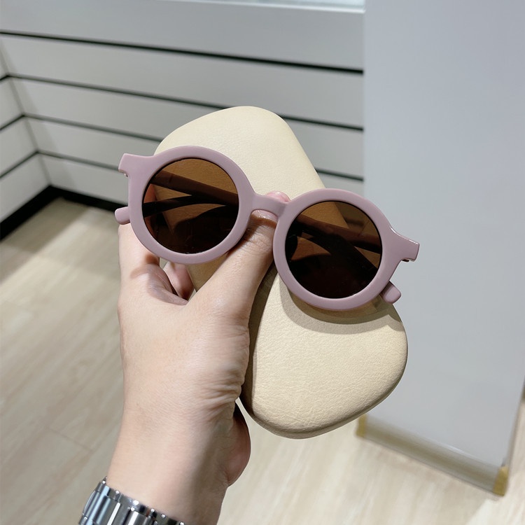 Kính Mát Gọng Tròn Chống Tia UV Dễ Thương Dành Cho Bé