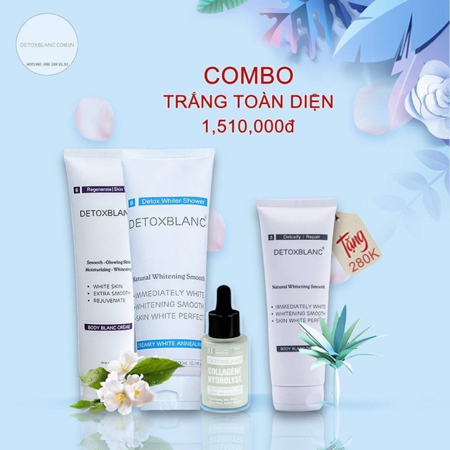 combo trắng toàn diện detoxblanc ( chính hãng)