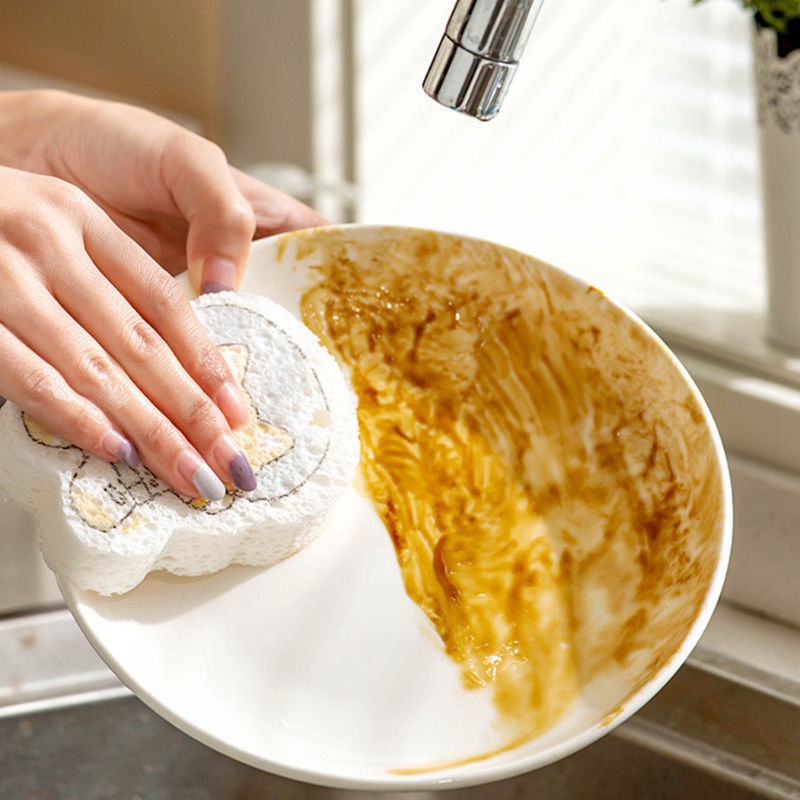 1 Khăn Lau Chén Dĩa Mềm Mại Thân Thiện Với Da Có Dây Treo
