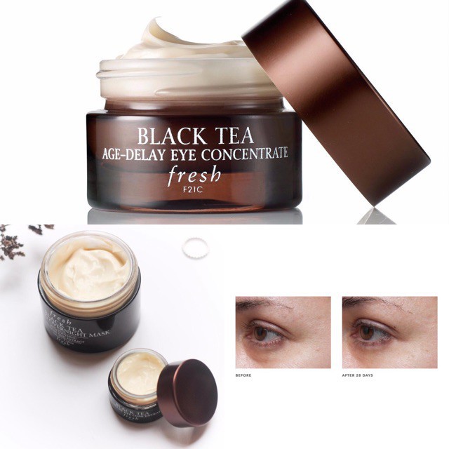Kem dưỡng mắt mini Fresh Black Tea Age-Delay Eye Concentrate 3ml