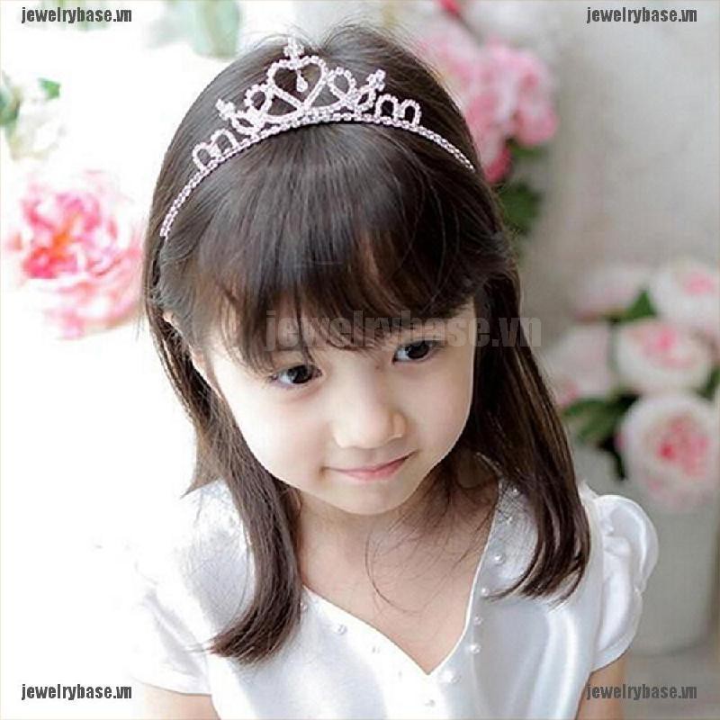 [Base] 1pcs Baby Girls Princess Hairband Child Party Bridal Crown Headband Crystal Diamond Tiara [VN]