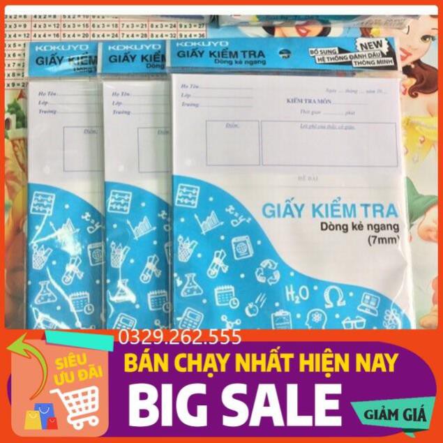 (FreeShip) Giấy kiểm tra kẻ ngang Campus 25 tờ đôi