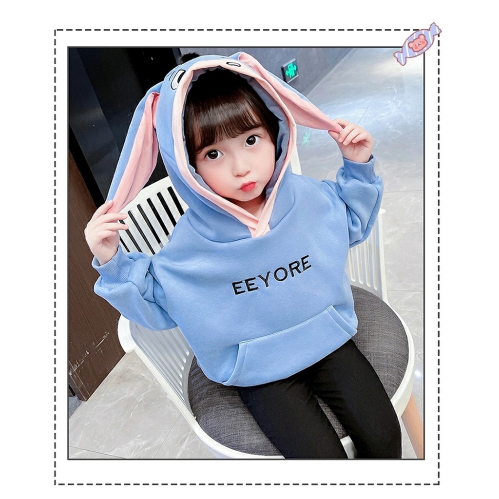 Aó Khoác Nỉ Trẻ Em Thu Đông Hoodie Hình Thú Dày Dặn Siêu Yêu Cho Bé Trai Bé Gái 4 - 14kg