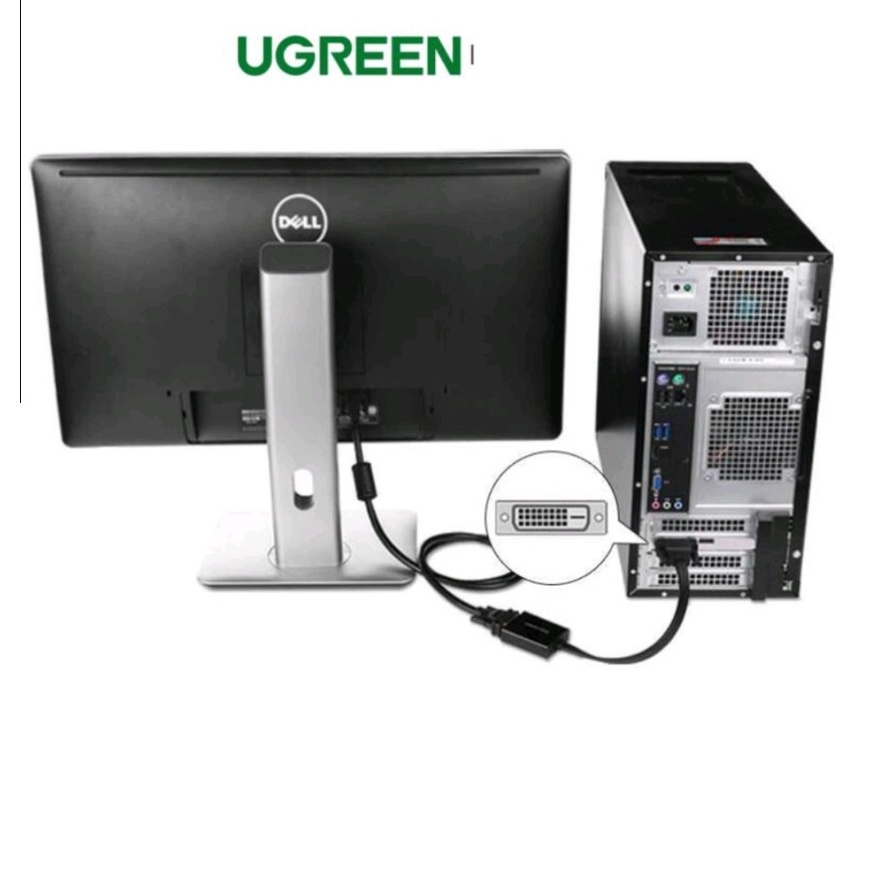 Cáp chuyển đổi DVI 24+1 to VGA cao cấp Ugreen 40259 - Hàng chính hãng