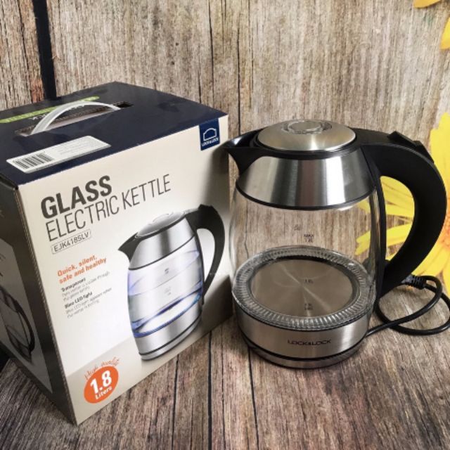 Ấm siêu tốc thủy tinh Look&look EJK418SLV 1.8L