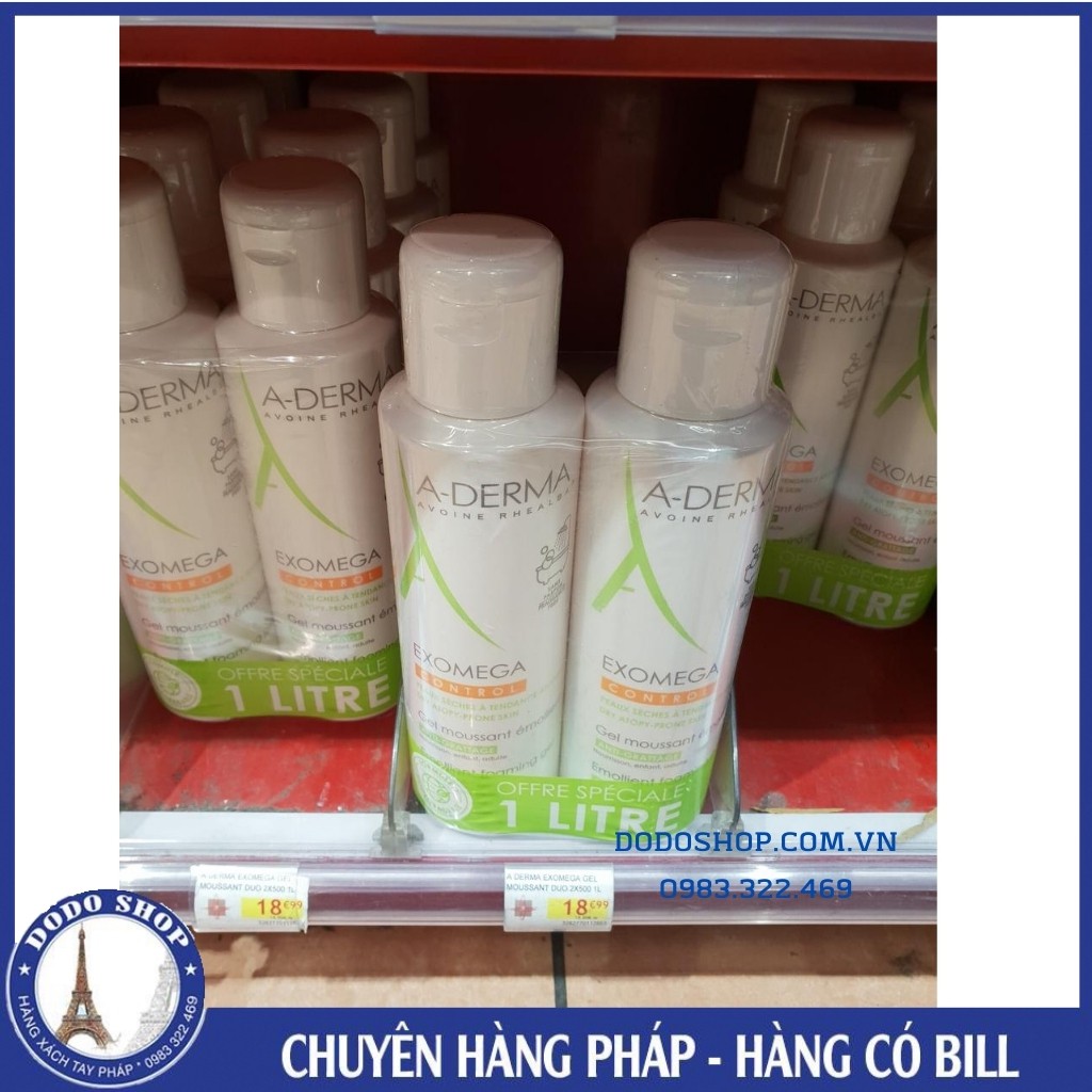 Sữa tắm Aderma Exomega Control 500ml dành cho da khô, da nhạy cảm, da cơ địa A-derma exomega | BigBuy360 - bigbuy360.vn
