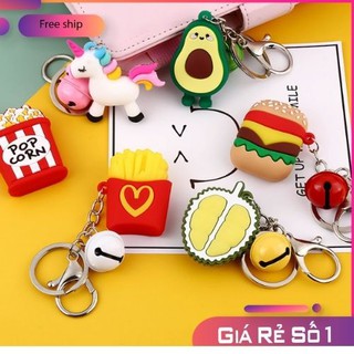 Móc khoá trái cây bơ, dâu, cà rốt cute, dễ thương, ngộ nghĩnh, nhiều mẫu,độc đáo