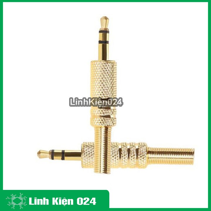 Bộ 2 jack audio 3.5mm đực màu Vàng Gold cực chất